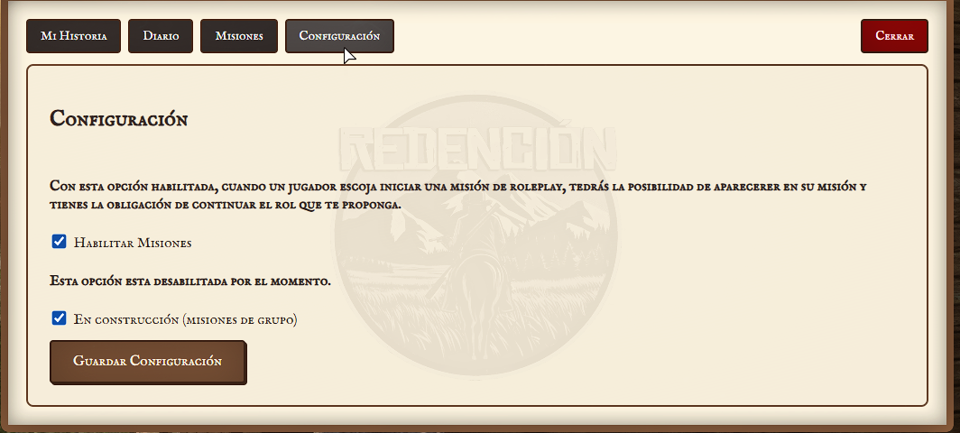 Menú de Caballos